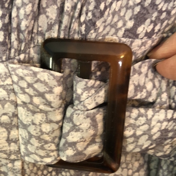 Anthropologie Marfa Dress Halter Gray V neckline Tiered Midi Size 6 - Picture 9 of 16